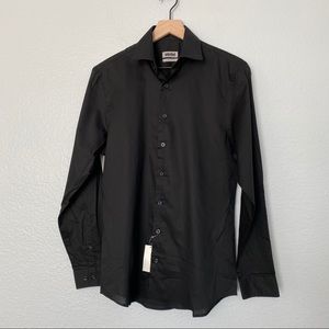 *NWT* UNLISTED Men's Black Dress Shirt Slim Fit, S
